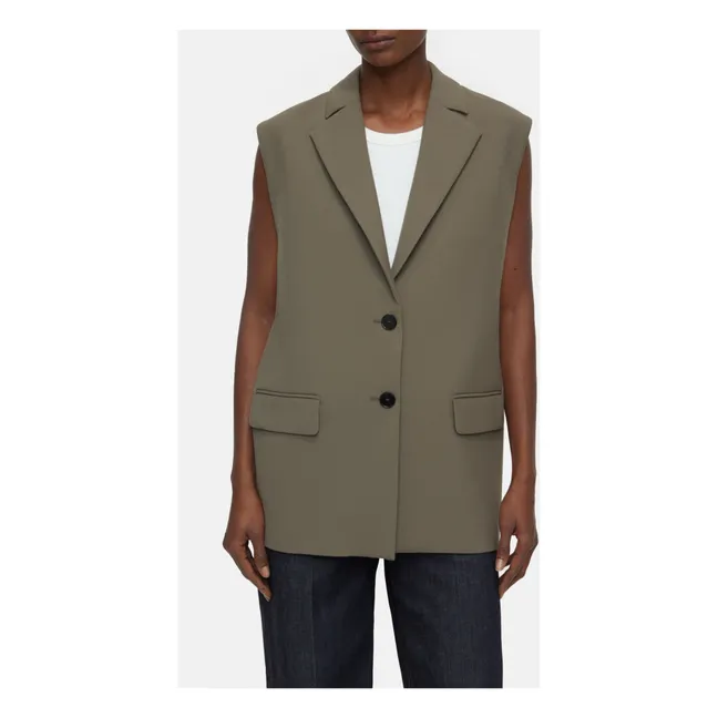 Blazer sin mangas | Verde Kaki