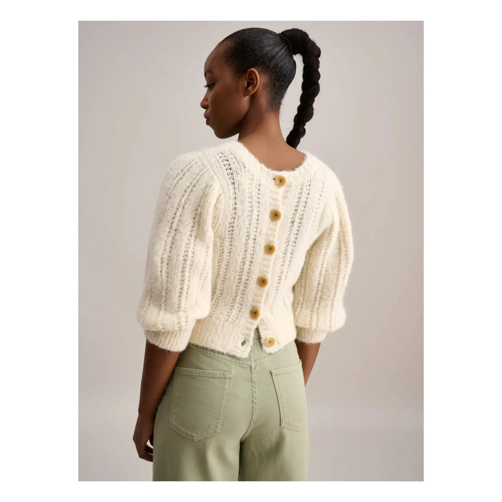Bellerose Women's Ecru Abohy Alpaca Cardigan - Collection