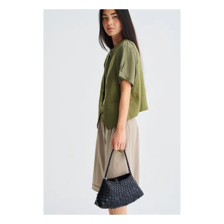 【関税込み】Dragon Diffusion ブラック Rosanna バッグ Dragon Diffusion rosanna woven leather shoulder bag in black