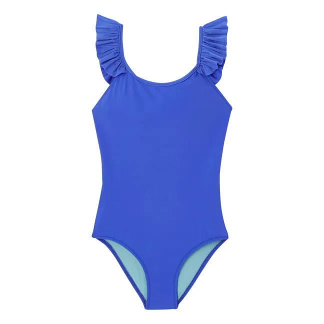 Bañador de 1 pieza anti-UV Fibras recicladas | Azul Mar