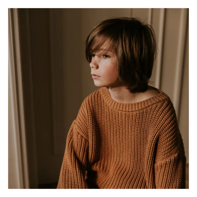 Organic Cotton Chunky Sweater | Camel