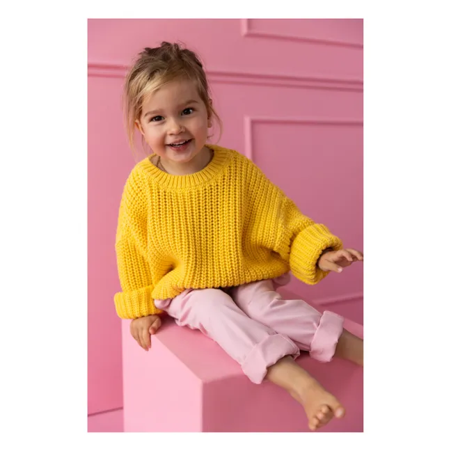 Organic Cotton Chunky Sweater | Yellow