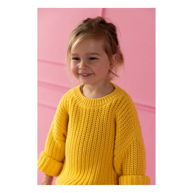 Organic Cotton Chunky Sweater | Yellow