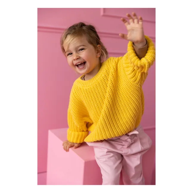 Organic Cotton Chunky Sweater | Yellow