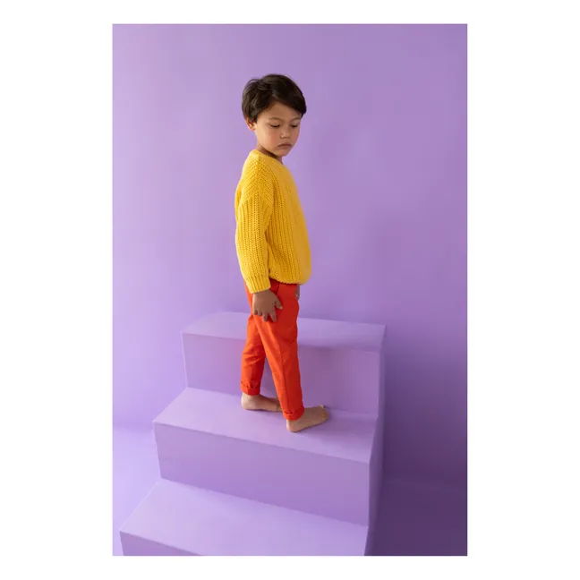 Organic Cotton Chunky Sweater | Yellow