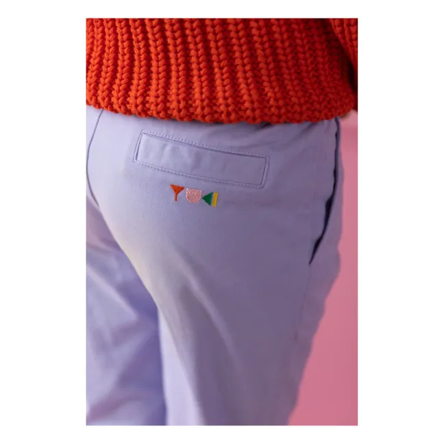 Organic Cotton Chino Trousers | Lilac