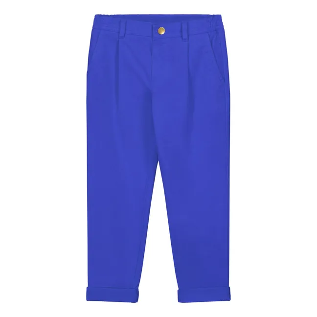 Organic Cotton Chino Trousers | Blue