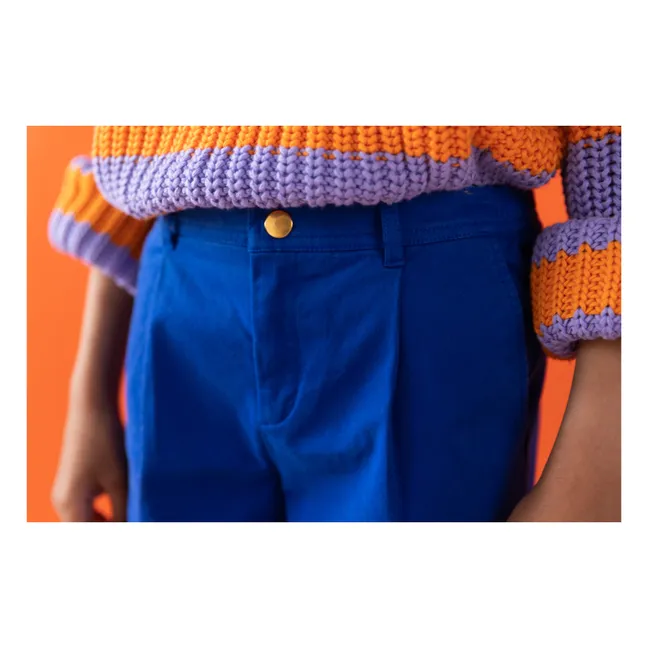 Organic Cotton Chino Trousers | Blue