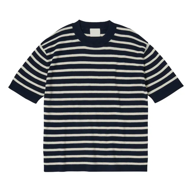 Gestreiftes T-Shirt - Damenkollektion | Navy
