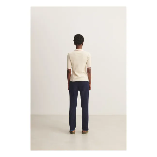 Polo Feinmaschiges Poloshirt aus Bio-Baumwolle - Damenkollektion | Seidenfarben