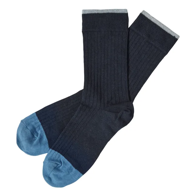 2 paia di calzini di lana - Collezione donna | Blu marino