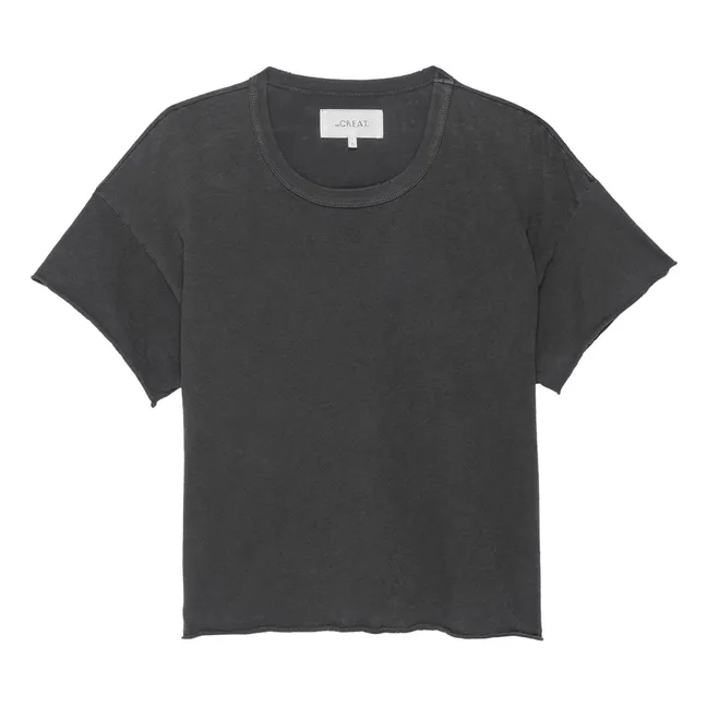 La T-shirt Crop | Washed Black