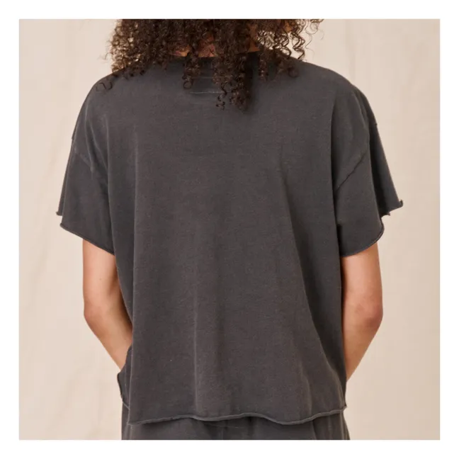 The Crop T-shirt | Washed Black