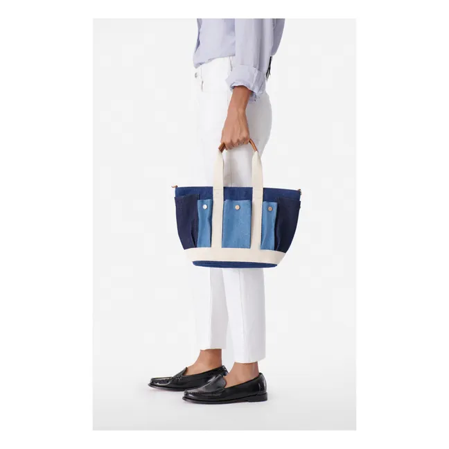 Tote Bag Small Multi-pocket | Blue