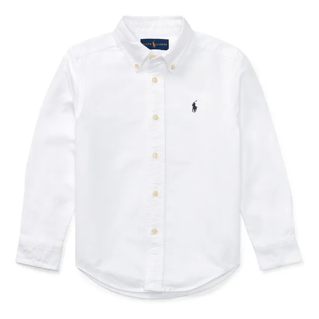 Camicia slim fit con logo | Bianco