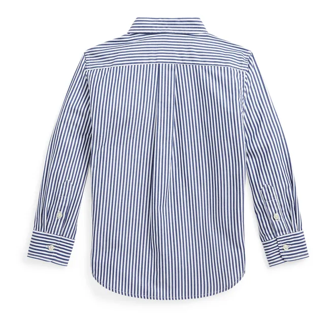 Striped Logo Shirt | Navy blue