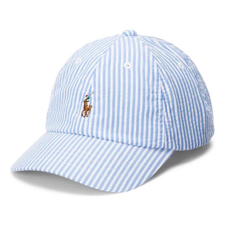 Casquette Logo Seersucker | Bleu- Image produit n°0