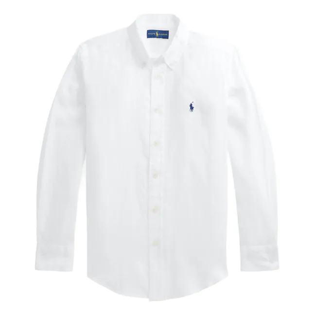 Camicia in lino con logo | Bianco