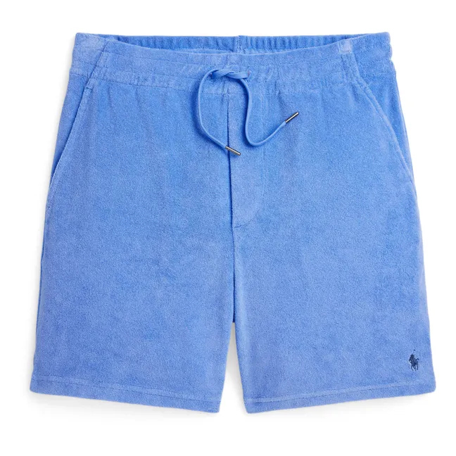 Pantaloncini in spugna con logo | Blu