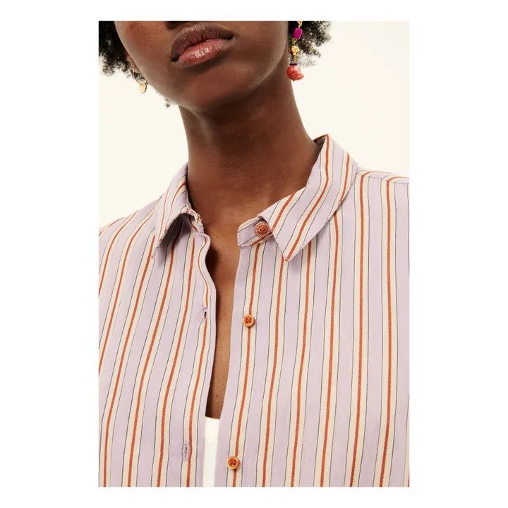 Chemise Randonnée REI Sahara Femme XL - Rayures Violettes - Manches Retroussables