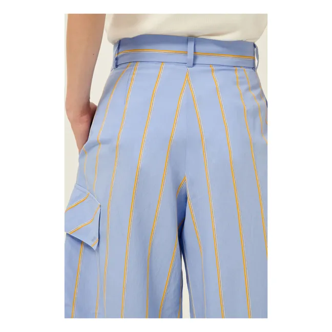 Gracia stripes trousers | Blue