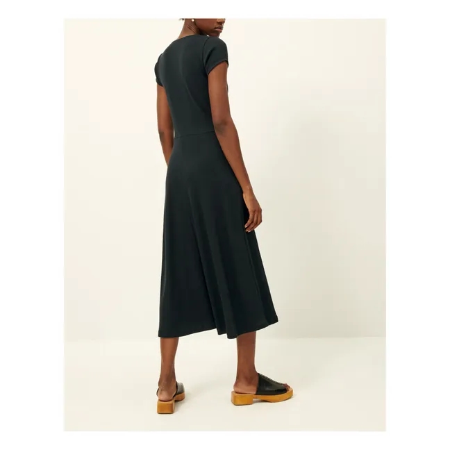 Nea Ribbed Dress | Blue black