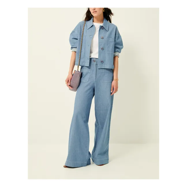 Notteri cotton and linen jacket | Blue