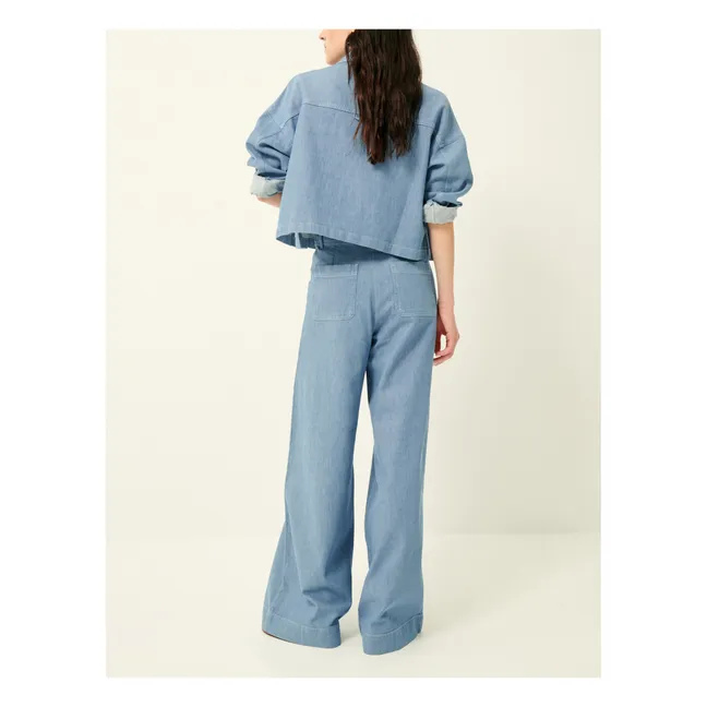 Notteri cotton and linen jacket | Blue