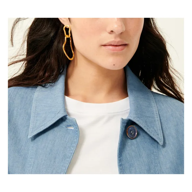 Notteri cotton and linen jacket | Blue