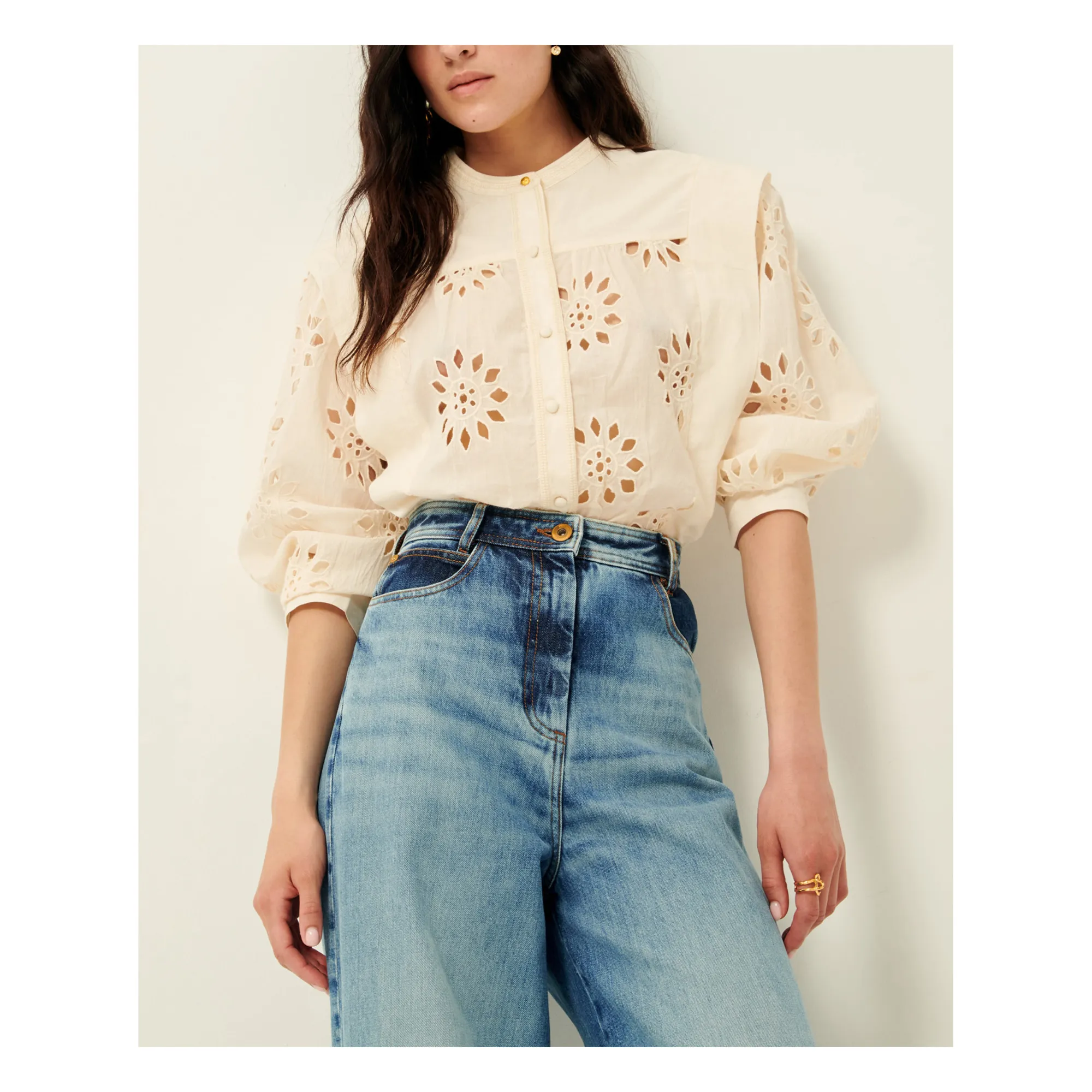 Sessùn Ecru Soleia Embroidered Blouse