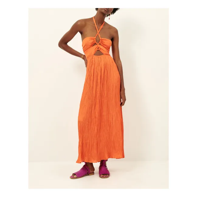 Trancoso Recycled Fibre Dress | Tangerine