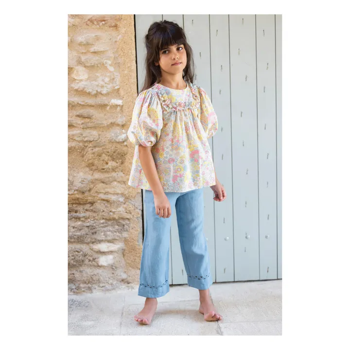 Blouse Fleurie | Rose pâle- Image produit n°1