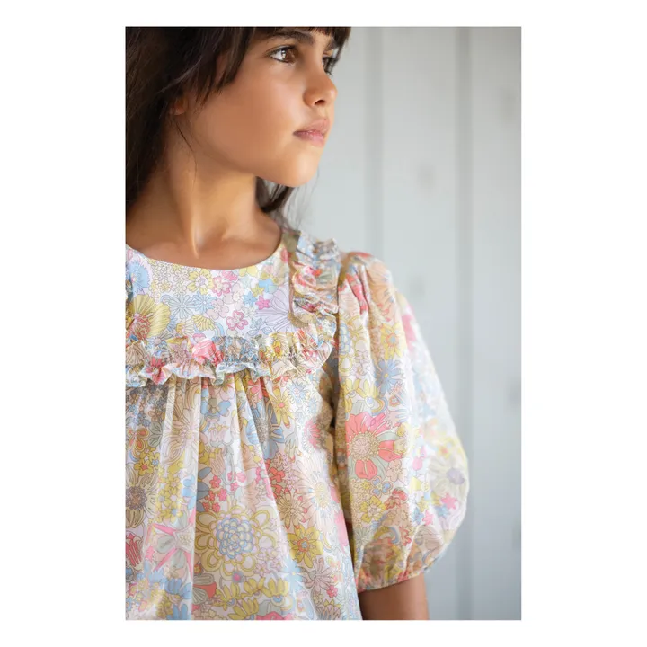 Blouse Fleurie | Rose pâle- Image produit n°2