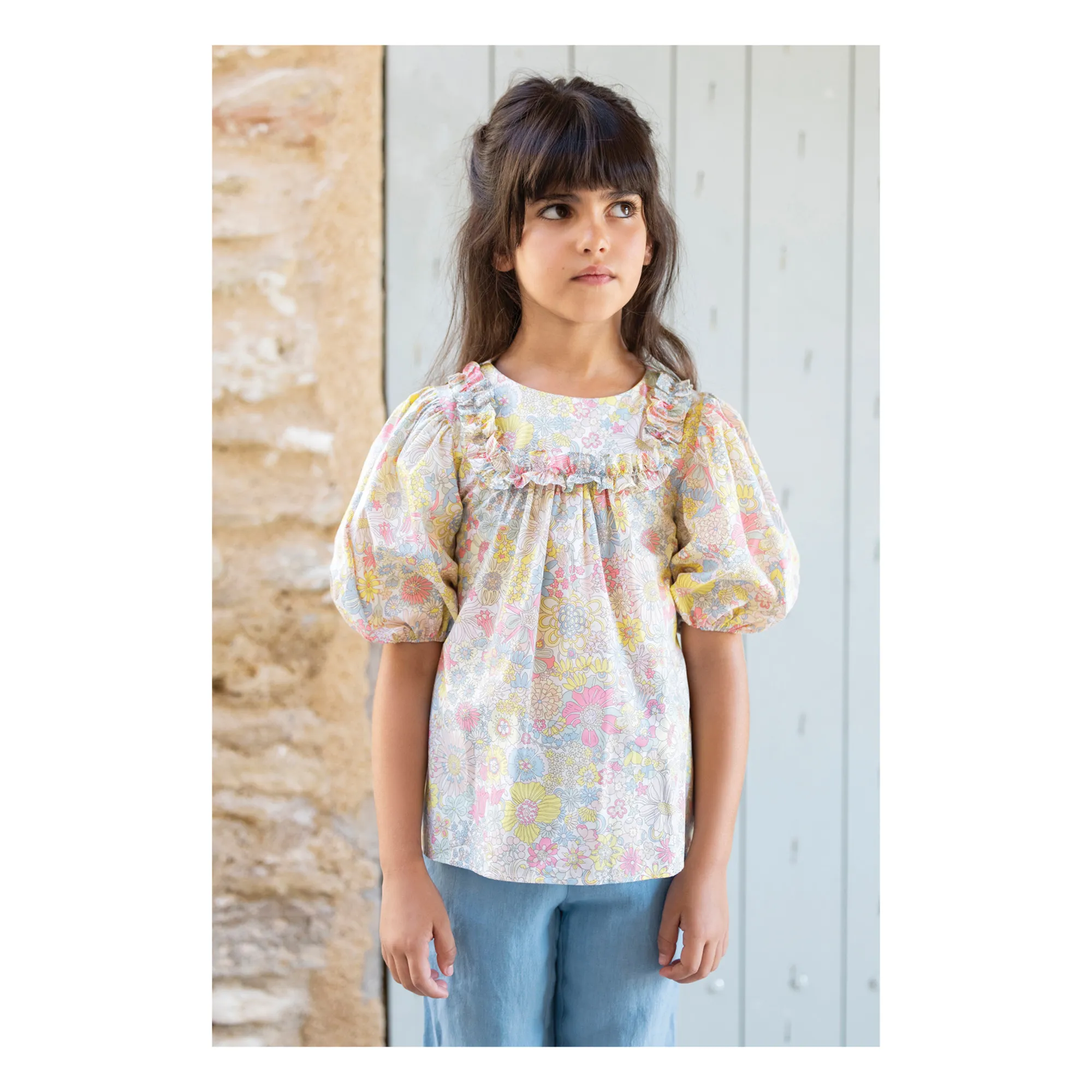 Blouse Fleurie | Rose pâle- Image produit n°3