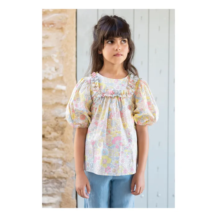 Blouse Fleurie | Rose pâle- Image produit n°3