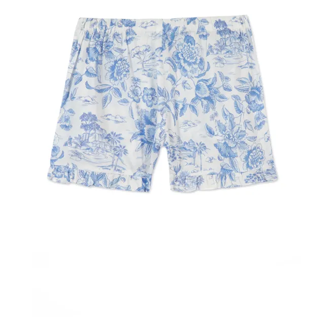 Floral blouse and shorts | Blue