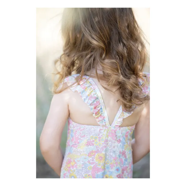Floral 1-piece swimming costume | Pink