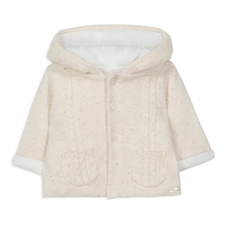 Manteau en Maille | Ecru- Image produit n°0