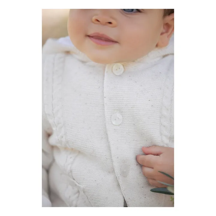 Manteau en Maille | Ecru- Image produit n°1