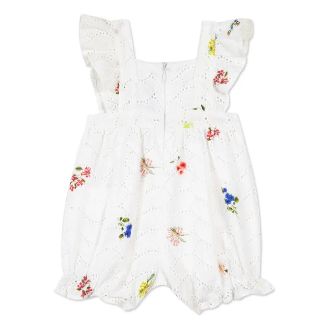Broderie Anglaise romper | White