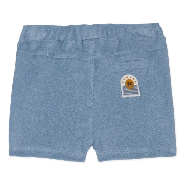 Pantalón corto de felpa | Azul