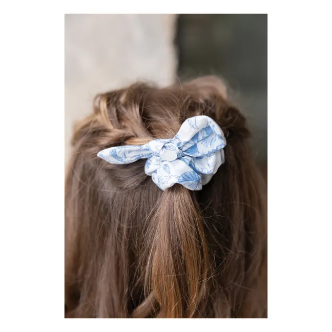 Set of 2 Knotted Scrunchies | Blue