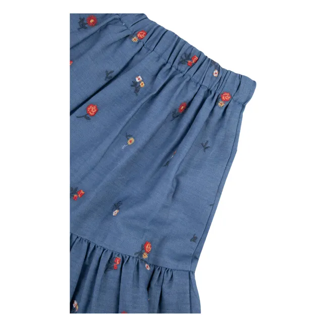 Falda de flores | Azul