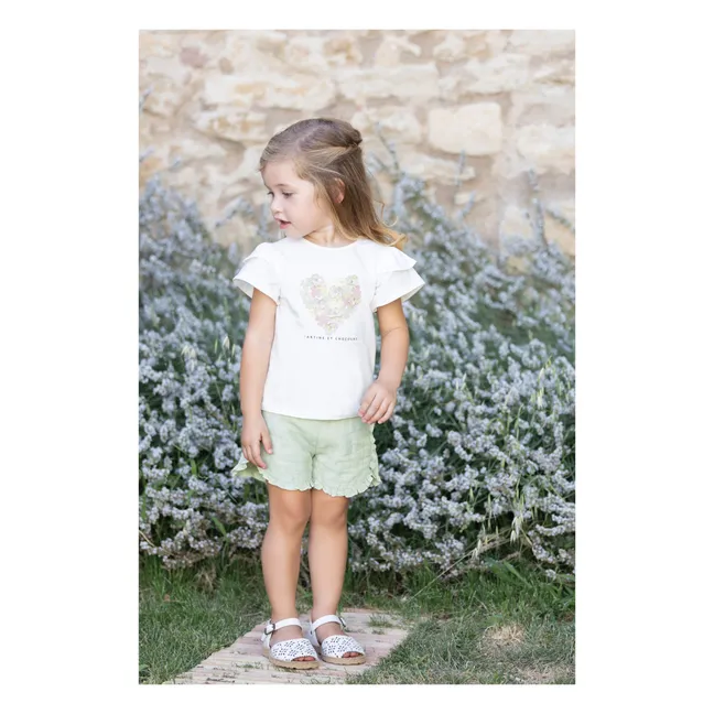 Pantalones cortos de lino | Salvia