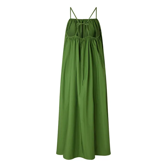 Vestido Arielle de popelina de algodón | Verde