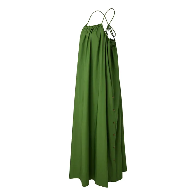 Arielle - Vestito in popeline di cotone | Verde