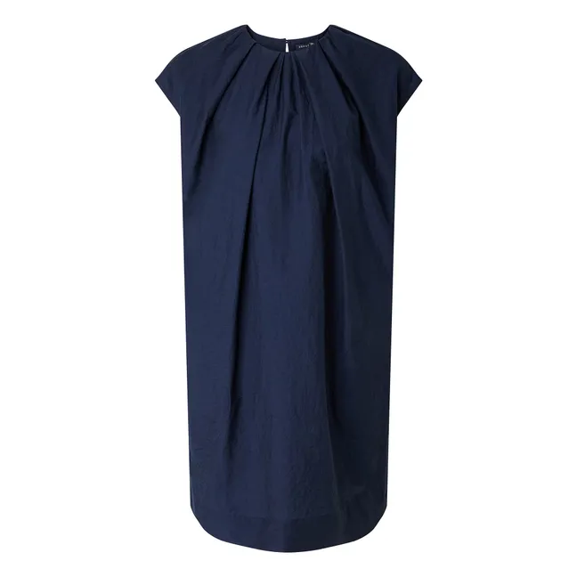 Addy Cotton Poplin Dress | Navy blue