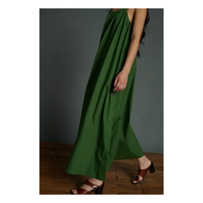 Robe Arielle Popeline de Coton | Vert