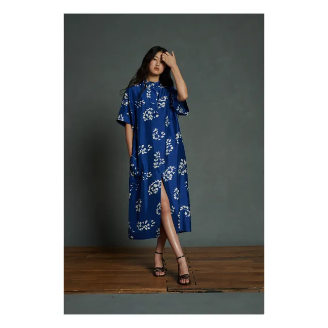 Vestido de seda Andora | Azul