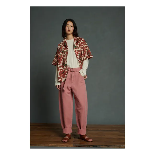 Pantalones Volage de algodón y lino | Rosa